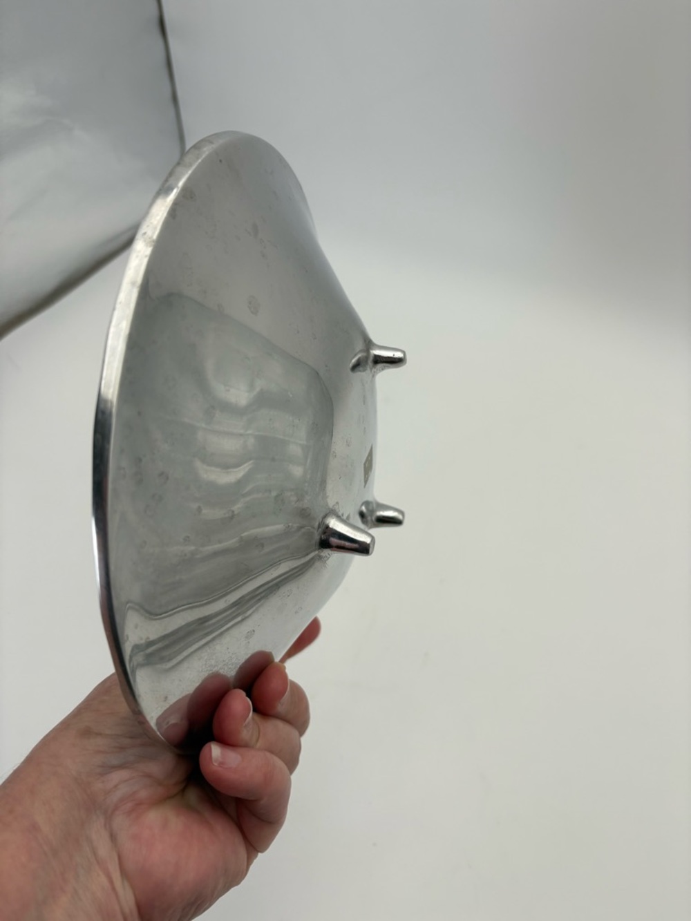 Silver Tone Sunflower Decorative Pedestal Bowl - Home Accents - Picture 6 of 10